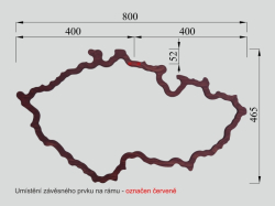 Česká republika 80x46,5cm